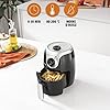 Tristar Crispy Fryer Mini – Capacité 2 L – 1000 W – 77,8% de consommation d'énergie en moins – Avec thermostat et minuterie – Revêtement antiadhésif – Airfryer FR-6980