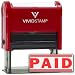 PAID Self Inking Rubber Stamp (Red) - M