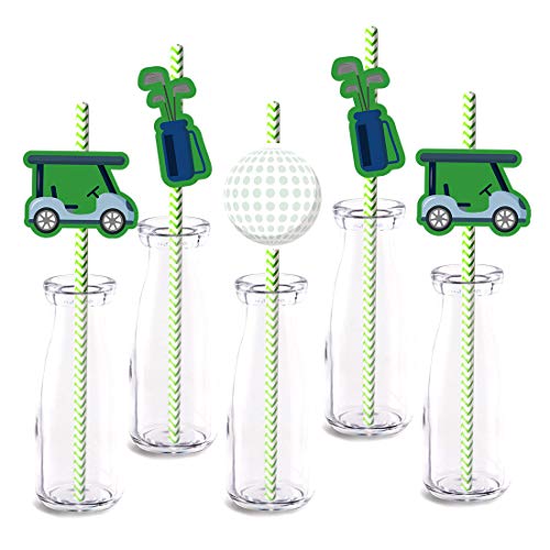 Pitillos decorativos para fiesta Golf, 24 unidades miniatura 1
