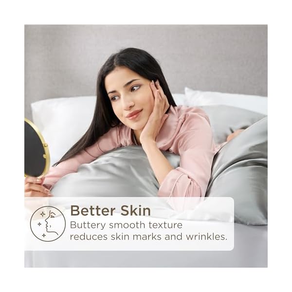   Bedsure-Satin-Pillowcases-Similar-to-Silk-Pillow-Cases-Queen-Size-Set-of-2-Pillow-Case-for-Sleeping-Women-with-Envelope-Closure-Gifts-for-Women-Men-Silver-Grey-20x30-Inches