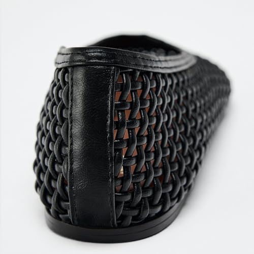 Woven Ballet Flats for Women Comfortable Breathable Pull-On Design Round Toe Stylish and Casual for Office or Formal Wear4