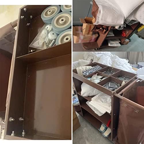 Carrello di Servizio Carrello Portaoggetti per Hotel Carrello per Biancheria Cesto per Biancheria Resistente su Ruote Carrello per Lavanderia Commerciale Carrelli per La Pulizia con Ruote, Salvasp