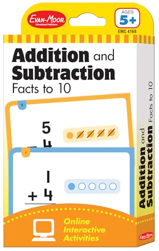 Evan-Moor&reg; Learning Line Flashcards: Addition and Subtraction Facts to 10, Grade 1+ (Age 5+)