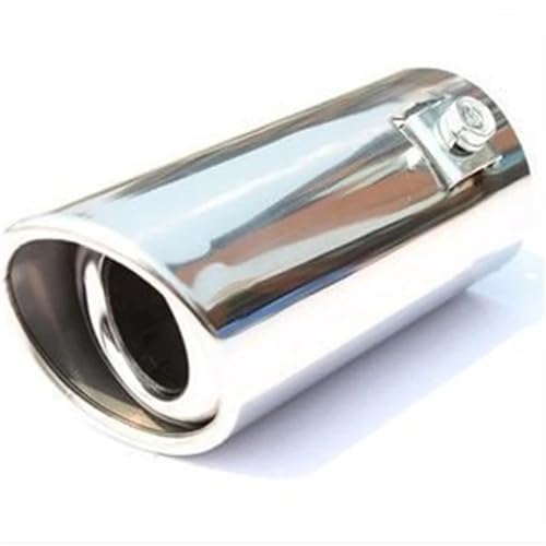 Silenciador de tubo de escape universal de acero inoxidable cromado para coche