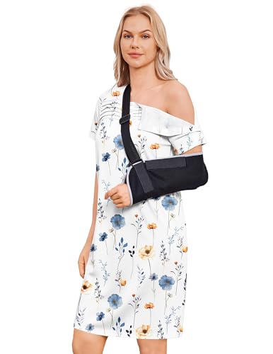 Deyeek Post Shoulder Surgery Dress Women Side Full Tear Away After Rotator Cuff Chemo Dialysis Port Adaptive Clothing