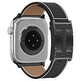 [Tekvon] レザー腕時計バンド レディース向け – 上品なH型バックル付き、おしゃれで可愛い交換用ベルト iWatch対応 Series 10〜1/SE 対応サイズ：38mm 40mm 41mm 42mm 44mm 45mm 49mm