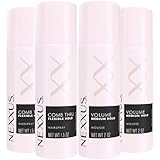 Nexxus Travel Styling Bundle – Comb Thru Flexible Hairspray (1.5 Oz) 2-Pack + Volume Medium Mousse (2 Oz) 2-Pack, Anti-Humidity, Frizz Control, Rose Fragrance