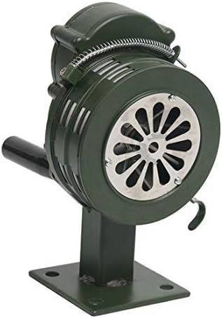 Base Mount Hand Crank Alarm Siren Manual Crank Sirens Base/Table Mount Air Raid Alarm Siren 110±2dB