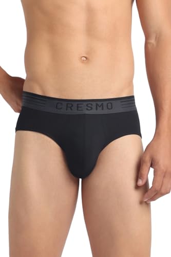 Image of Cresmo Men's|Anti-Microbial Luxury Micro Modal Underwear Breathable Ultra Soft Comfort Lightweight Brief|Pack of 2 |