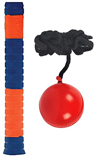 Image of SG Iball Synthetic Hanging Ball, Adult, (Red) Standard Size Players Bat Grip (Multicolour), Cricket