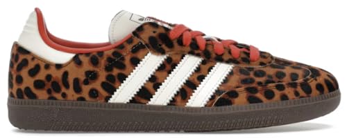 adidas Originals Samba OG Womens Sneaker (Red Leopard White Size 7)
