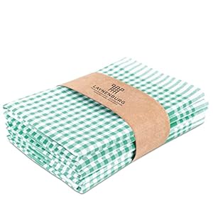 LAYNENBURG Premium Geruite Theedoeken – 100% Katoen – OEKO TEX Standaard 100-50×70 cm & Hanger – Keukenhanddoeken Pluisvrij & Modern – Vintage Keukenhanddoeken