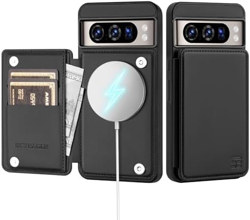 Allytechgroup Google Pixel 8 Pro Case Wallet, Cute Cat Heart Stylish PU Leather Flip Cover Stand Magnetic Closure Bumper Shockproof Phone Case For Google Pixel 8 Pro, Purple - View #12