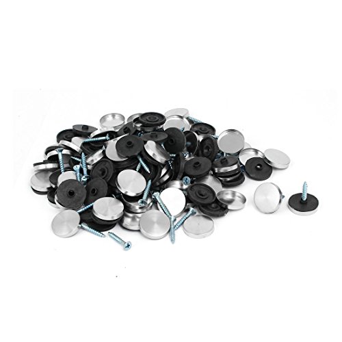 Aexit 22mm Dia Quality Parts 304 Stainless Steel Cap Nails Mirror Screws Decorative Fittings 200PCS Model:13as111qo152