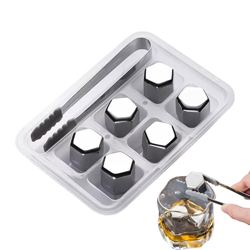 Cubitos De Hielo De Metal - Piedras De Enfriamiento De Whisky De Acero Inoxidable Reutilizables, De Enfriamiento Refrigerables | De Alto Frío para Vodka, Cóctel, Vasos