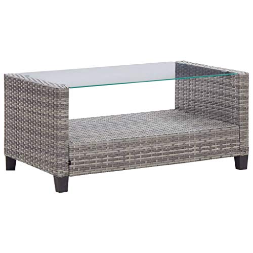 Conjunto de sofá de jardim, poliéster de vime de poliéster, cinza escuro, para todos os climas, conj