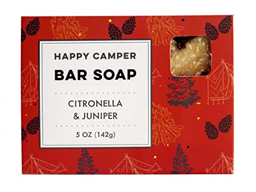 NATURE'S APOTHECARY Happy Camper Premium Bar Soap - Cold-Processed Castile Soap - Eco-Friendly, Vegan, Hypoallergenic, All-Natural, Plant-Derived, Handmade in USA by DAYSPA Body Basics