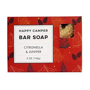 Happy Camper Premium Bar Soap – Cold-Processed Castile Soap – Eco-Friendly, Vegan, Hypoallergenic, All-Natural, Plant-Derived, Handmade in USA by DAYSPA Body Basics