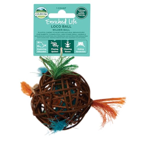 Oxbow Enriched Life Pelota Loca - Juguetes para Conejos, Cobayas, Hámsters, Ratas