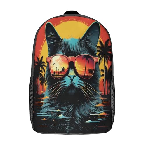 Sacs scolaires garçons au motif chat pour les sorties outdoor et l'école