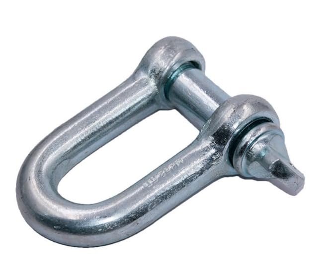 J&C 6mm Plated Shackle Plated Shackle Screw Pin 6mm Wire Rope Hunting Equipment Shackle (50)