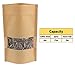 Katfort Stand Up Pouches 100pcs, 7.8''×4.6'' Resealable Bags for Small Business, Resealable Kraft Paper Bags with Window, Paper Bakery Bag for Small Business, Family, Company