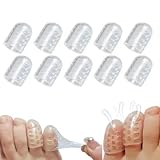 Silicone Anti-Friction Toe Protector, Gel Toe Protectors Breathable Toe Covers, Silicone Little Toe Sleeves Gel Toe Protectors Women with Airflow Orifice Breathable Toe Separators (10pcs)