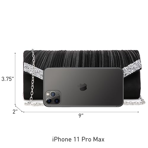 Image of Dasein Women's Rhinestone Evening Clutch Purse, Formal Bag