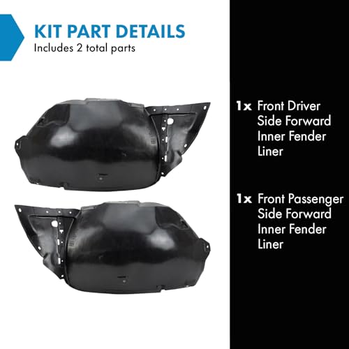 Image of TRQ Front Inner Fender Liner Set Compatible with 2008-2010 INFINITI G37 IN1248114 IN1249114