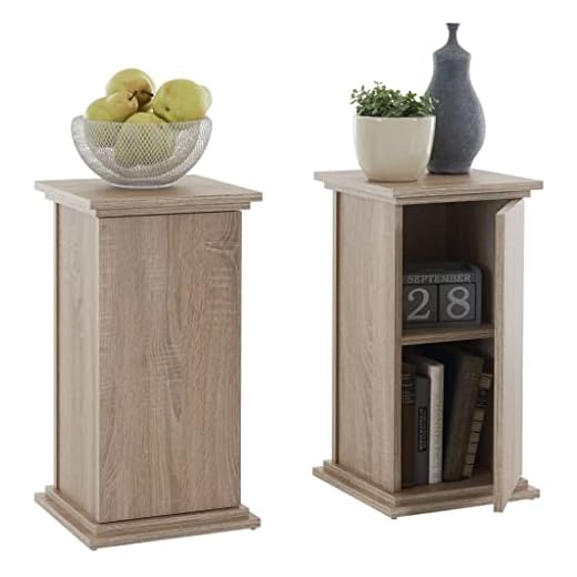 Fashion Home Aparador Bajo Fireplace B2 Natural 30x30x58 cm