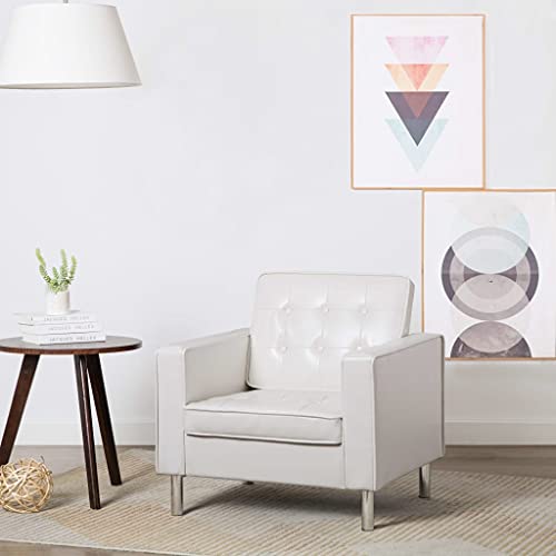 Cinyiqo Sillón, Butaca, Sillon Orejero, Sillon Lactancia, Sillones para Personas Mayores, Butacas De Cine, Sillon Tantra, de Cuero sintético Blanco