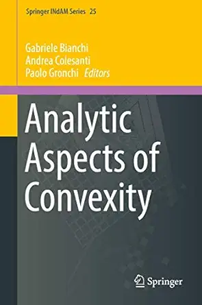 Analytic Aspects of Convexity 1st ed. 2018 Edition-Wow! eBook