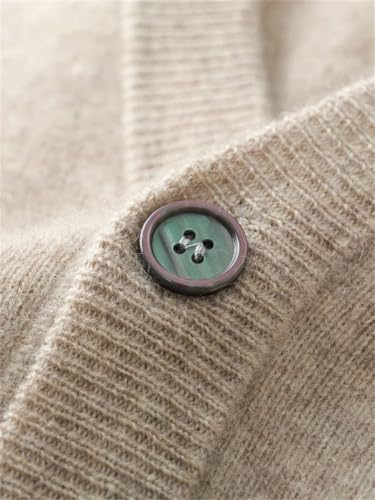 Men's Autumn Winter 100 Percent Merino V-Neck Wool Thick Cashmere Cardigans2