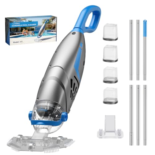 UIRWAY V3 Aspirateur Piscine sans Fil, 26,5 GPM Aspirateur Piscine Hors Sol Puissant Graviers, 2026 IPX8 Balai Aspirateur Piscine Rechargeable avec 2 Têtes &...