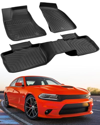 Image of Car Floor Mats for Dodge Charger for Chrysler 300 RWD 2011-2023 3 PCS