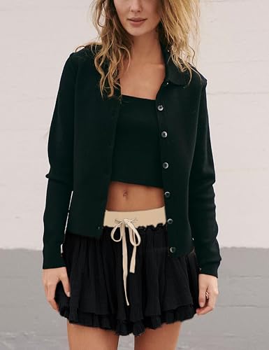 Lianlive Women Flowy Mini Skirt High Waisted Ruffled Tiered Casual Boho Skirts for Beach Summer Outfits2