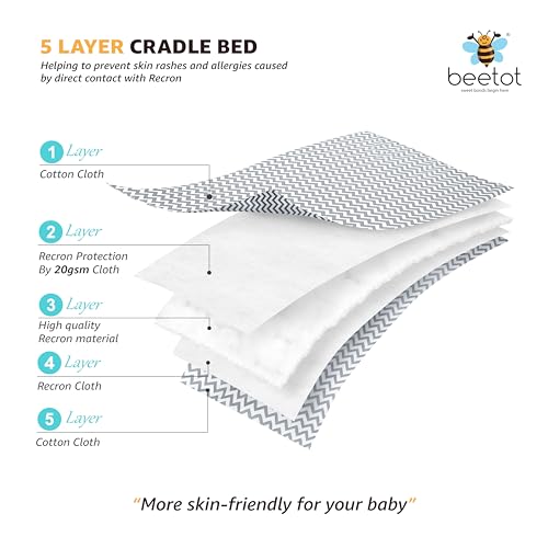 Image of Baby Cradle Set Swing /Jhula (Thottil Cloth, Palna, Dolna) | Hanging Cradle Cloth with Removable Bed and Mosquito Net | CRA-Print MELANCHI Stripe