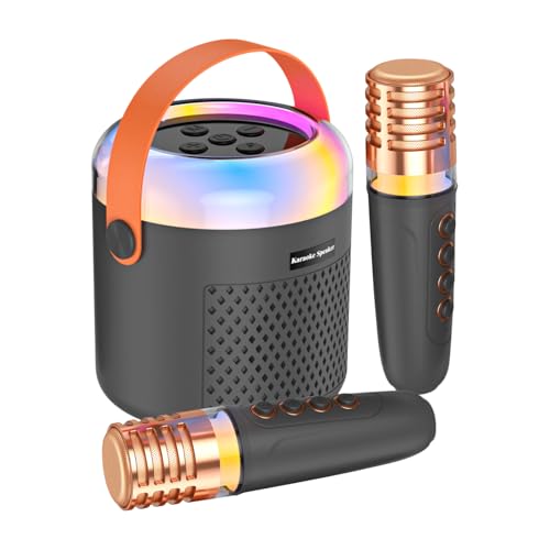 Karaoke-Maschine mit 2 kabellosen Mikrofonen, kleines kleines...