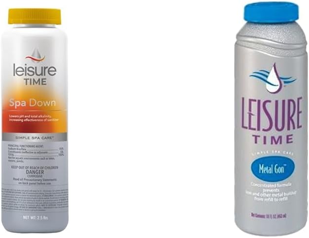 LEISURE TIME 22338-02 Spa Down for Spas and Hot Tubs, 2.5-Pounds, 2-Pack & HQ Foam Down for Spas and Hot Tubs, 1-Quart