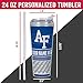 Rico Industries NCAA Air Force Academy Falcons - AF Standard 24oz Personalized Tumbler W/Hinged Lid - Team Colored Travel Tumbler - Keeps Drinks Cold or Hot