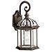 Kichler Barrie 15.5" 1 Light Outdoor Wall Light with Clear Beveled Glass in Tannery Bronze
