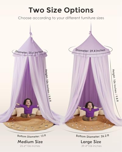image for little dove Bed Canopy with Star Lights, Double Layer Canopy for Bed, 