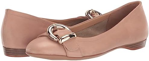 Naturalizer Womens Polly Buckle Flat Taupe Beige Leather 6 M | Image 6