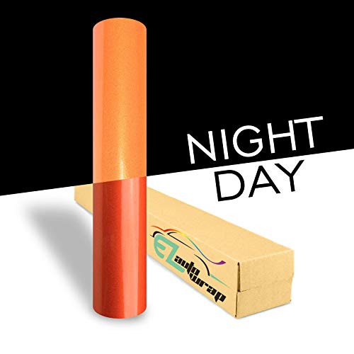 Free Tool Kit EZAUTOWRAP Orange Reflective Vinyl Car DIY Wrap Sticker Decal Graphic Sign Self Adhesive Film Warning Party Decoration - 12