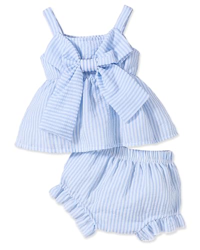 Image of AuralBabe Newborn Baby Girl Clothes Summer Outfits Infant Ruffle Sleeveless Cute Bow Tank Tops 3 6 12 18 Months