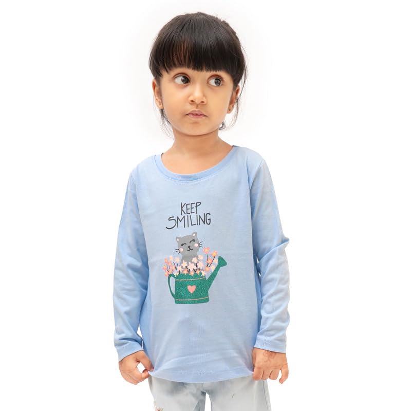Image of Real Basics Girls Regular Fit Full Sleeves Tshirt (Pack of 3)