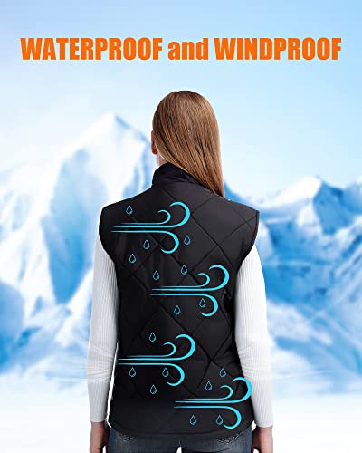 Heatedtek Women Heated Vest - Lightweight Heating Jacket Vest, 8Pcs Heating Pads, 3 Temperature Control (Without Battery) #TOP3