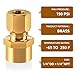 Brass compression tube pipe fitting connector Straight Coupling Adapter 1/4