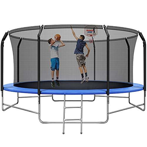 JINS&VICO 14FT Trampoline, Recreational Trampoline with...
