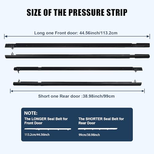 Image of 4Pcs Weatherstrip Window Moulding Trim Seal Belt, Suitable for 2006-2011 Honda Civic 4-Door Sedan, Replace#72410-SNA-A01 72450-SNA-A01 72950-SNA-A01 72910-SNA-A01
